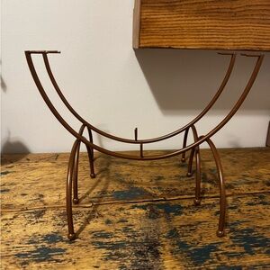 Copper Colored Metal Plate Stand
